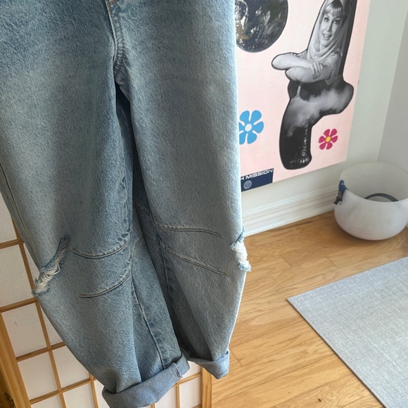 We the free light blue denim overalls - Picture 4 of 6